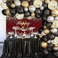 thumbnail image 7 of Red Birthday Groovy Backdrop Banner for Photo Shoot Portrait Gold Diamonds Green Photography Background for Men Women Birthday Party Decor Glitter Photo Booth Prop, 7 of 7