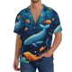thumbnail image 1 of Balery Whimsical Underwater Fantasy Camisa Casual de Manga Corta con Botones para Hombre, Texturizada, Estilo Cubano, para Playa, Verano-Medium, 1 of 5