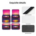 thumbnail image 4 of Wukai Neon Cassette Tape Front Car Floor Mats Four-Piece Set Front & Rear Universal Car Floor Mats for SUVs, Trucks, Sedans, 4 of 7