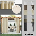 thumbnail image 4 of 52x72 Inch (132X182cm) Waterproof Outdoor Curtain - Thermal Insulation Shading Curtain for Pavilion, Terrace, Living Room & Kitchen | UV Protection & Privacy Panel for Outdoor & Indoor Use(Gray), 4 of 8