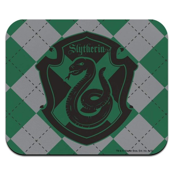 Harry Potter Slytherin Plaid Sigil Low Profile Thin Mouse Pad Mousepad