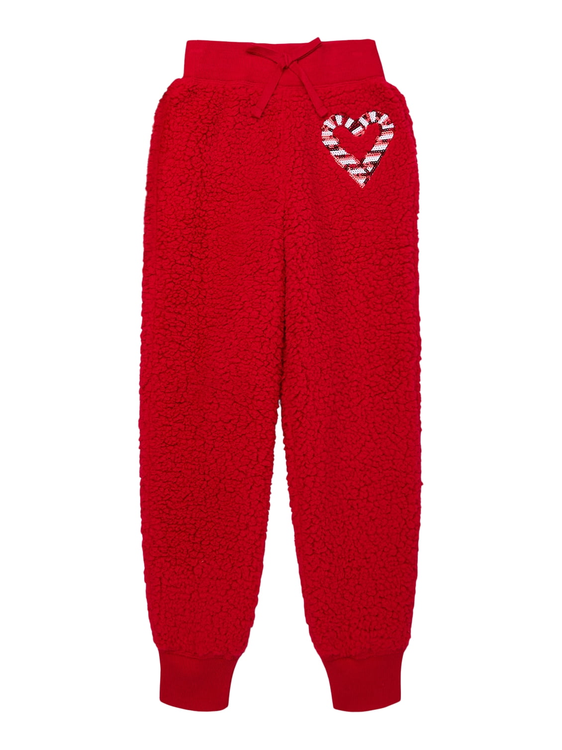 Miss Chievous Girls Faux Shearling Christmas Sweatshirt and Joggers Set, 2-Pieces, Sizes 4-16