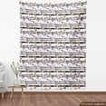 thumbnail image 4 of Ambesonne Crane Print Fabric by the Yard Upholstery, Modern Birds Blooms Art, 5 Yards, Fern Green Pale Pink, 4 of 5
