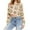Beige, variant on Fengactive Women's Floral Cardigan Hollow Out V Neck Long Sleeve Button Down Long Sleeve Cropped Sweater