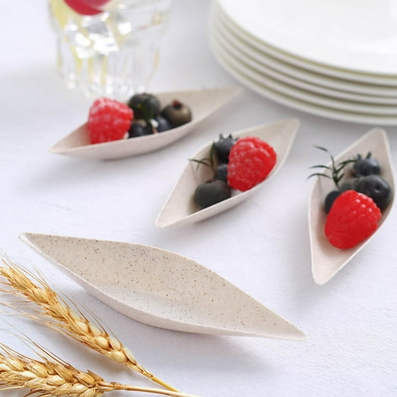 Efavormart 24 Pack | 3" Mini Eco-Friendly Wheat Straw Fiber Dessert Cups, Biodegradable Ice Cream Scoop Bowls