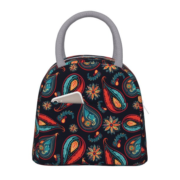 Balery Paisley1 Bolsa de Almuerzo para Mujeres, Caja de Almuerzo, Bolsa de Almuerzo Pequeña Impermeable, Tote de Almuerzo Reutilizable con Gran Capacidad