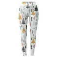 thumbnail image 4 of Rovga Workout Leggings For Women Full Length Snowman Yoga Pants Soft Stretchy Tummy Control Legging 2024 Cartoon Printed Tight Relax Fit Daily Wear White Xl, 4 of 4