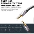 thumbnail image 2 of Cable De Audio Dukabel Top Series De 8 Pies (2,4 Metros) - Cable Auxiliar Blindado Cable Auxiliar Estéreo Macho A Macho De 3,5 Mm / Trenzado De Nailon Cristal / Chapado En Oro De 24 Quilates / Conduct, 2 of 5