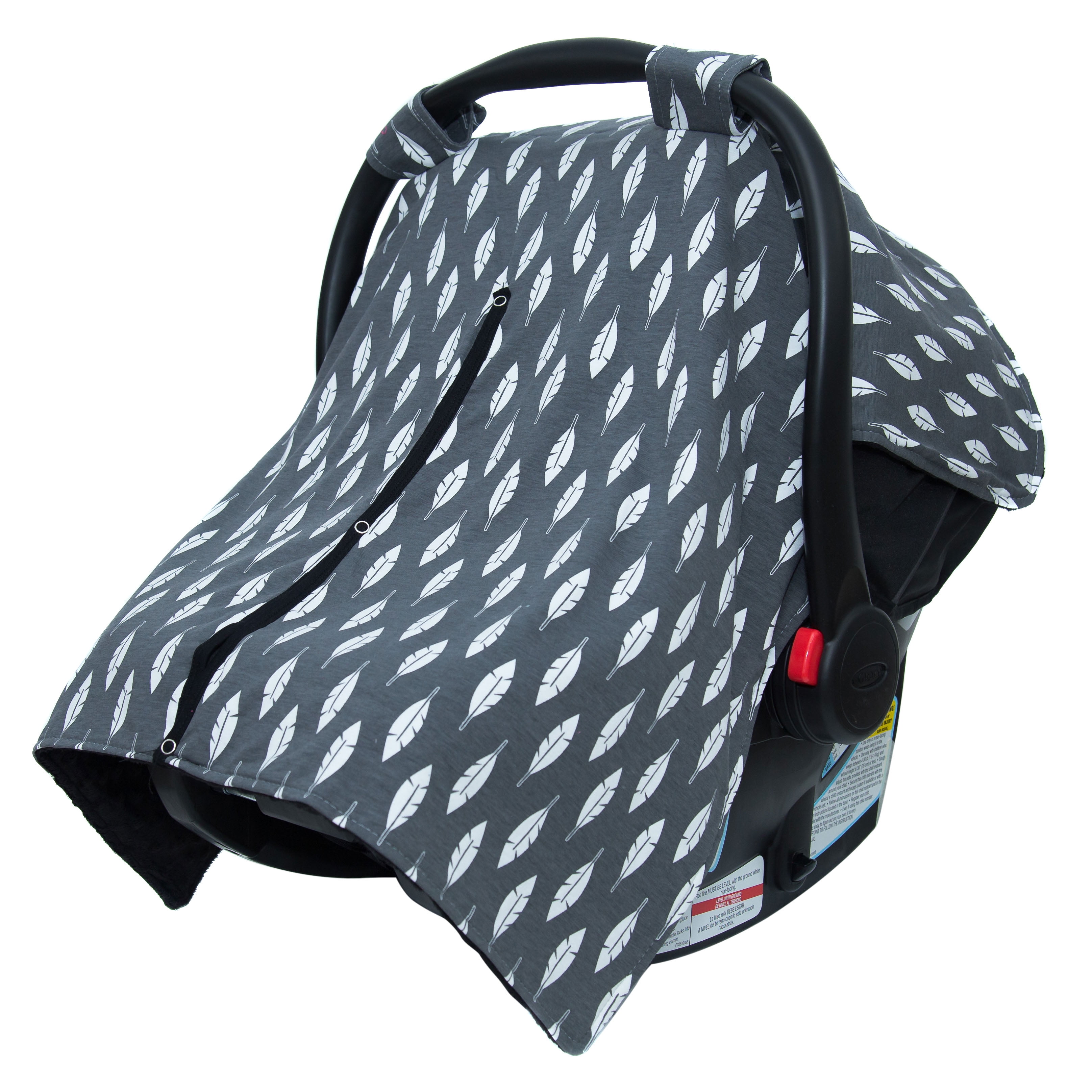 JLIKA car seat canopy cover Gray Feathers