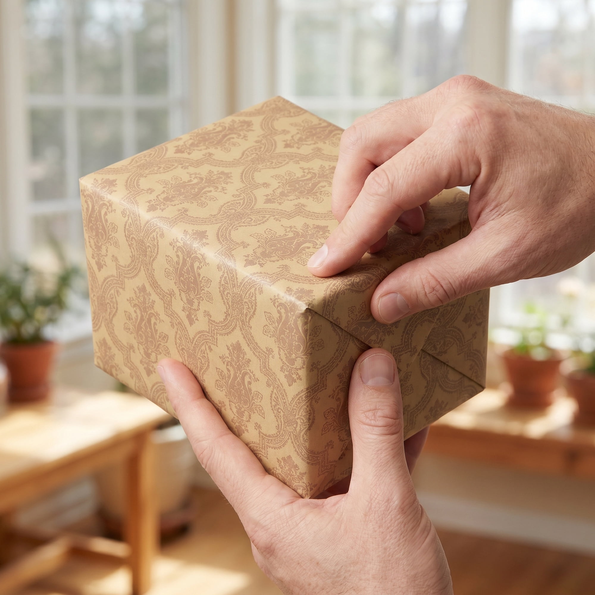 Unique Bargains Wrapping Paper Matte for Elegant Gift Wrap Presentation Khaki 39.4"x 27.6"