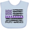 thumbnail image 3 of Inktastic Epilepsy Awareness Purple Ribbons and Flag Boys or Girls Baby Bib, 3 of 4