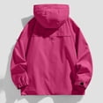 thumbnail image 6 of HOMADLES Men Windbreaker Jacket Windproof Long Sleeve Zip Up Jacket Solid Color Outdoor Sports Jacket Hot Pink Size XL, 6 of 6