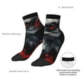 thumbnail image 6 of Pofeuu Red Black Ink Style Bald Eagle Print 30cm Socks, Adult Running Hiking Socks for Youth and Adult, 6 of 7