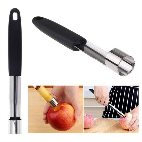 Stainless Steel Fruit Corer and Apple Pear Core Remover Tool with Easy Grip Handle for Efficiently Preparing Fruits in the Kitchen for Snacks Baking or Cooking
