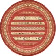 thumbnail image 2 of Unique Loom Fars Collection Tapis Rond Décontracté Moderne Tribal, 12 Pieds 2 Pouces, Rouille Rouge/beige, 2 of 2