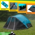 thumbnail image 6 of Wakeman Outdoors Cabin-Style 6 Person Camping Tent with Screen Room, Blue, 6 of 10