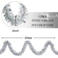 thumbnail image 7 of Tinsel Garland, 33 FEET Tgnazet Silver Tinsel Christmas Garland Christmas Tree Decrations Wedding Birthday Party Supplies, Silver, 7 of 7