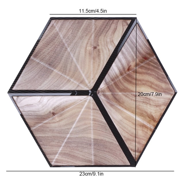 Tile Sticker, Imitation Wood Grain Pattern Sticker Decoration Hexagonal with Breathable Grooves for Tiles and Floors