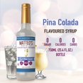 thumbnail image 3 of Matteo's Sugar Free Cocktail Syrup, Pina Colada, 750mL, 0 Calories, 0 Sugar, (Single Bottle), 3 of 5