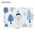 thumbnail image 4 of Yayeee Bath Rug for Bathroom Floor Non Slip Rectangle Fluffy Soft Absorbent Mat, 16"x24", Simple Cartoon Snowmen, 4 of 7