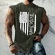 thumbnail image 2 of Summer Men's Solid Color Printed Sweat-absorbing Breathable Shoulder Expanding Sleeveless Vest 4XL, 2 of 5