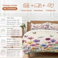 thumbnail image 5 of Queen 4 Piece Bedding Set Vintage Spring Flowers on Linen Soft Breathable Duvet Cover and Pillowcase,Watercolor Floral Butterfly Duvet Cover Set Washable Bed Sheets for Bedroom Dormitory Guest Room, 5 of 8