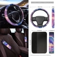 thumbnail image 3 of LedBack Dolphin Rainbow Print Full Set Car Seat Covers with Accessories Universal Car Front and Rear Seat Covers for Truck Sedan Vehicle, Decorative Auto Interior Accessories, Set of 15, 3 of 7