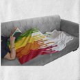 thumbnail image 6 of Abstract Soft Flannel Fleece Throw Blanket, Rainbow Colored Paint Leaking Splattered Drops Creative Graphic Design, Cozy Plush for Indoor and Outdoor Use, 50" x 70", Multicolor, by Ambesonne, 6 of 6