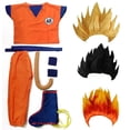 thumbnail image 5 of 2022 Halloween Navidad niño adulto Z ropa traje Goku Cosplay disfraces Top/pantalón/cinturón/cola/muñeca/peluca para disfraz de Purim, 5 of 5