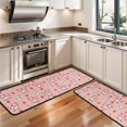 thumbnail image 3 of Kitchen Rugs Sets Of 2,Pink Cow Milk Strawberry Pattern Anti Fatigue Kitchen Mat Rugs Non Slip Washable,Decorative Kitchen Floor Mats for Kitchen,Sink,Laundry,17"x47"+17"x47", 3 of 5