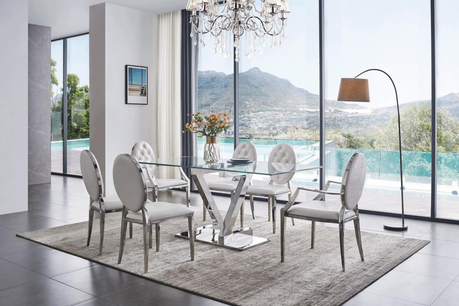 Glass Dining Room Sets With Chairs