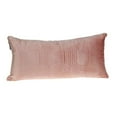 thumbnail image 1 of HomeRoots 402889 Quilted Velvet Pink Lumbar Throw Pillow, 1 of 1