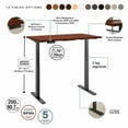 thumbnail image 6 of Move 60 Series by Bush Business Furniture 72W x 30D Height Adjustable Standing Desk, Hansen Cherry/Black Powder Coat, 6 of 7