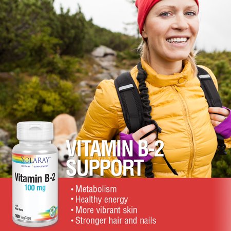 ソラレー ビタミンB2 100mg カプセル 100粒 Solaray Vitamin B2 VegCap