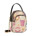 thumbnail image 7 of FORMRS Crossbody Bag for Women Quilted Travel Shoulder Cell Phone Purse with Chain Strap Handbag, Blue Beach Toys Pattern, 7 of 7