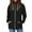 Black, variant on Womens Winter Coats Women Autumn Winter Long Sleeve Fleece Warm Hoodless Stand Collar Solid Color Zip Jacket Womens Winter Coats Black