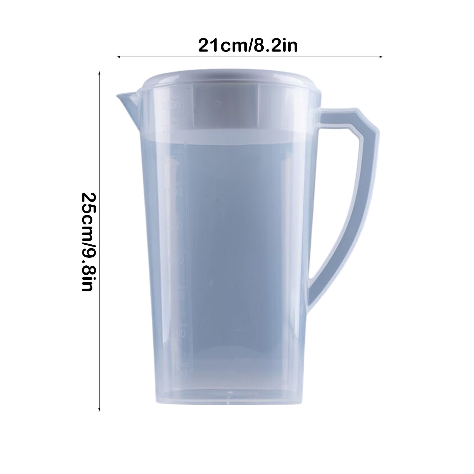 Glass Jug With Lid Pumtus 4 Pack Plastic Pitcher With Lid, 61 OZ / 1.8 ...