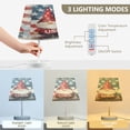 thumbnail image 4 of WOBOGO American Flag Gnome Table Lamps Bedroom 3-Speed Dimmable Farm Style with Fabric Shade for Reading and Home Office, 4 of 8