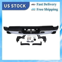 Fits For 2015 2016 2017 2018 2019 Silverado Sierra 2500 3500 HD Chrome Rear Bumper Assembly