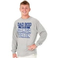 thumbnail image 4 of Dad Bod Video Gamer Brain Geek Nerd Men's Long Sleeve Tee T Shirt Brisco Brands L, 4 of 6