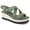 Sage, variant on Kensie Womens Tia Iridescent Ankle Strap Wedge Sandals Green 8.5 Medium (B,M)