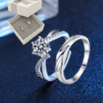 thumbnail image 2 of Anillo De Promesa Plata 925 Hombre Y Mujer Ajustables Plata, 2 of 4