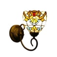 thumbnail image 2 of Lámpara de pared vintage aplique decorativo para cafeterías, dormitorios, pasillos, balcones con luz LED cálida, material de hierro y vidrio, 12W, 26x25x15 cm, 2 of 8