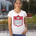 thumbnail image 4 of Ohio Shield Women's V-Neck T-shirt Football Fan Game Day Tailgate Midwest Underdog, 4 of 7