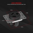 thumbnail image 4 of ENERLITES 30A Dryer Receptacle, Outlet for Electric Dryers, NEMA 10-30R, Residential Commercial Industrial Grade, Outdoor/Indoor, 3-Pole, 3 Wire, No Ground Contact, UL Listed, 67300-BK, Black, 4 of 5