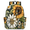 Bronze, variant on Day of the Dead Backpack for Adults, Breathable Adjustable Strap Casual Daypack, Lightweight Helloween Flower Skull Work Laptop Backpack