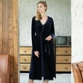 thumbnail image 3 of Woman Velvet Solid Color Nightgown Suspender Pajamas Casual Home Wear, 3 of 5