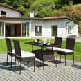 thumbnail image 1 of Gymax Ensemble de Salle à Manger de Patio en Rotin 5 Pcs Table et Chaises Ensemble de Meubles d'Extérieur avec Coussin, 1 of 10