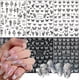 thumbnail image 1 of 6 Sheets Butterfly Nail Stickers for Nail Art, Moon Stars Nail Decals Self-Adhesive Nail Art Supplies Holographic Laser Silver Black Nail Designs Snak, 1 of 4