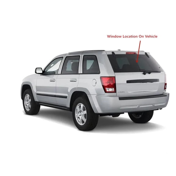 Heated Back Window Back Tailgate Glass Compatible with Jeep Grand Cherokee 2005-2010 Models